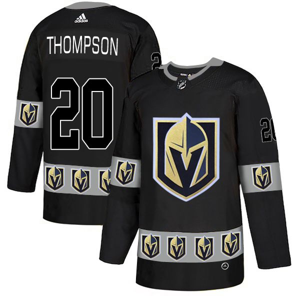 Men Vegas Golden Knights #20 Thompson Black Adidas Fashion NHL Jersey